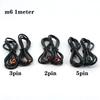 1m M6 2 3 5 Pin Core 6mm Male Female Julet Electric Bike Butt Cable Plug Connector Scooter Brake Waterproof Signal Sensor Cord