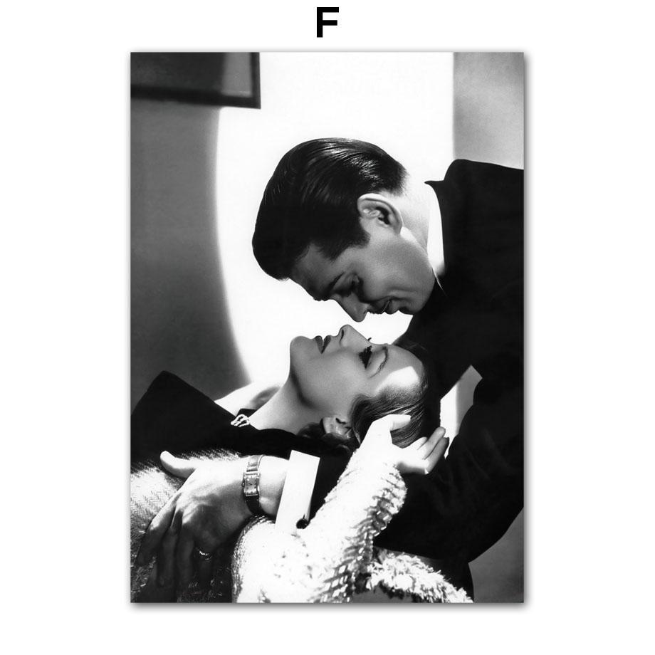 Wall Art Canvas Painting New York Fashion Girl Movie Actor Black White Vintage Posters And Prints Wall Picture Living Room Decor