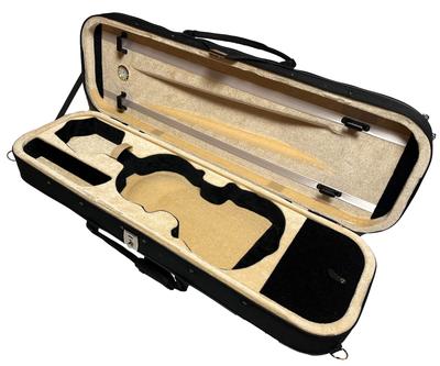 Полноразмерный футляр для скрипки, сумка для струнных инструментов x [Natura Style] (Черный Бежевый)