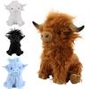 Highland Cow Plushie Stuffed Animal Plush Toys Realistic Soft Cuddly Farm Toy 10 Inch Soft Cow Plush Toy Halloween Gift for Kids