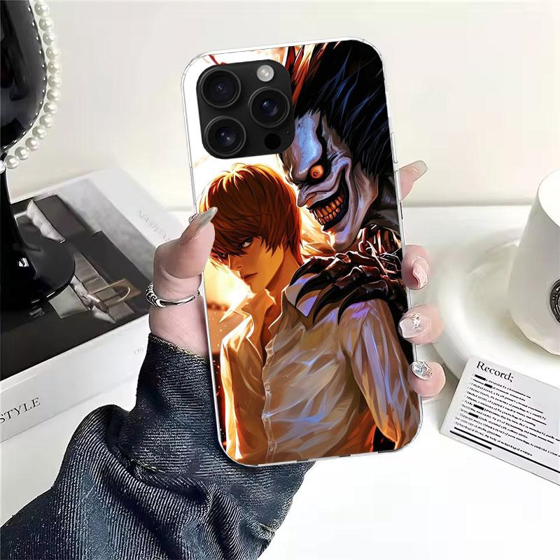 N-Note D-Death Yagami Light Soft Phone Case For IPhone 11 17 Air 16E 16 Pro Max 15 + 14 Plus 13 Mini 12 Apple 7 SE 8 Fundas Coqu