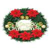 Рождественский большой венок для входной двери, стола, елки, настенной двери, подвесные украшения