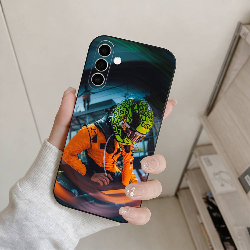 Чехол для телефона с гонщиком Ландо Норрисом для Samsung Galaxy A73, A72, A71, A70, A53, A52, A51, Другие Мягкий черный чехол