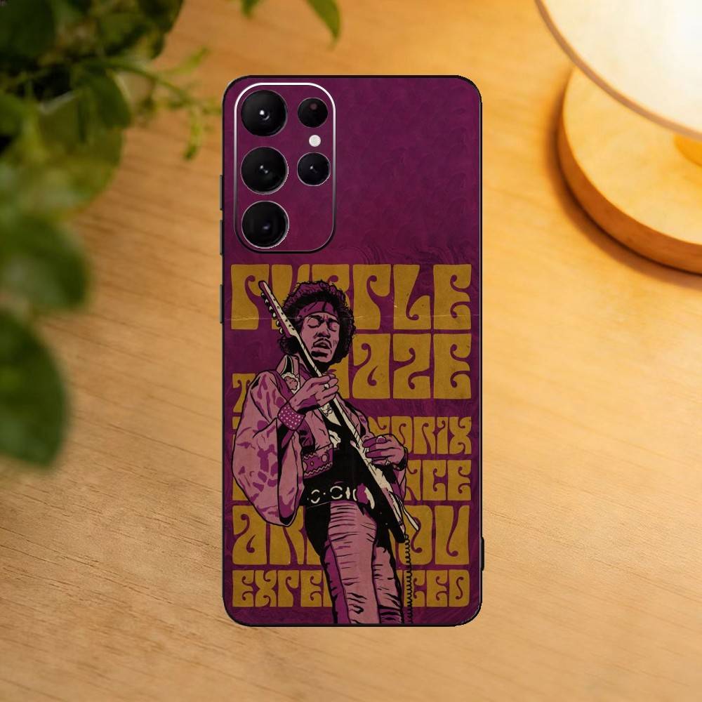 J-Jimi H-Hendrix All Along the Watchtower phone Case For Samsung S25,24,21,22,23,30,Ultra,20,Plus,Fe,Lite,Note Soft Black Cover