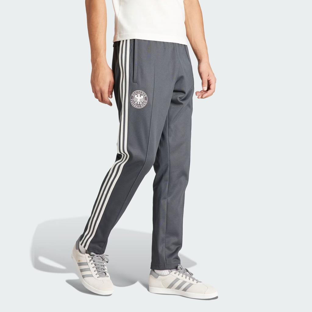adidas Оригинал BECKENBAUER Германия ТРЕК Костюмные брюки Мужские Графитовый Черный IU2101