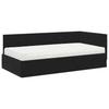 Corner Bed Frame with Mattress and Headboard 2 pcs Black Velvet