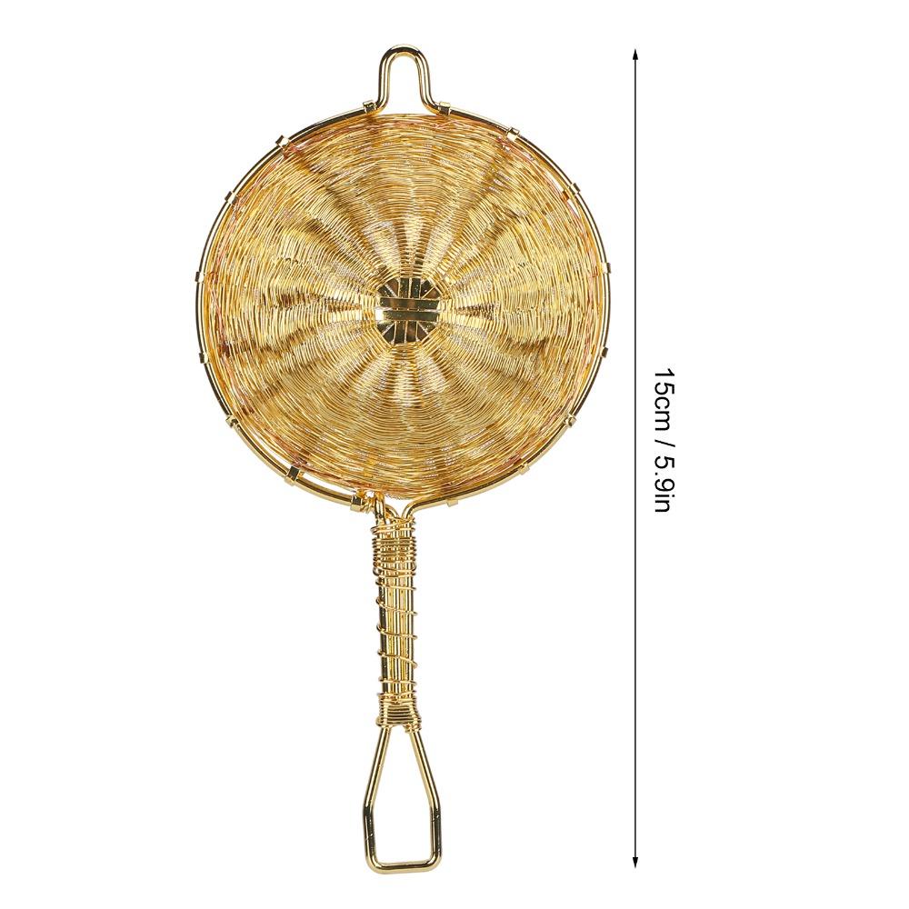 Long Handle Design Tea Infuser Strainer Hand Made Copper Tea Infuser Loose Leaf Brewing