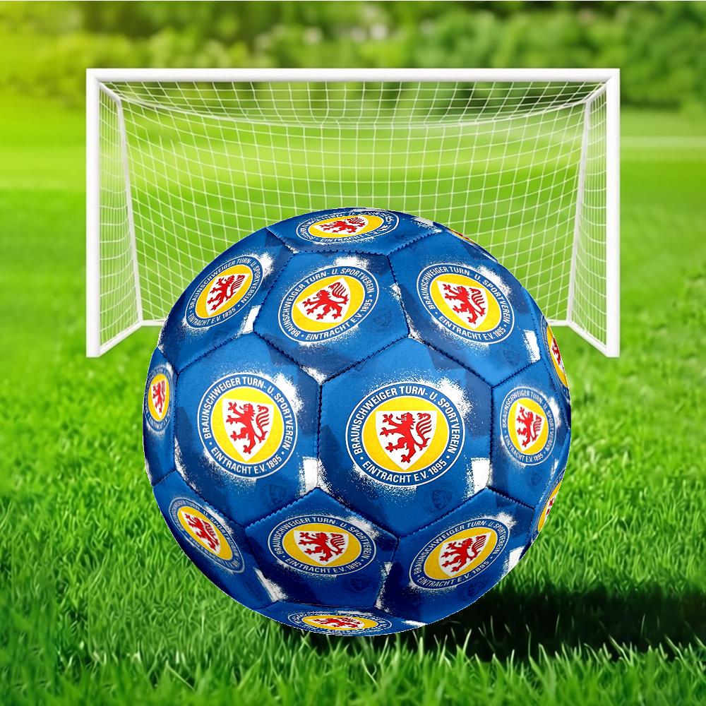 Braunsch-weiger Sports Emblem Soccer Ball Size 5 Soccer Ball, Machine-stitched, Soft and Comfortable, Suitable for Training and Matches Fan Gift