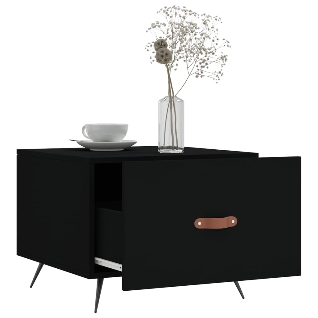 Coffee Table Black 50x50x40 cm Particleboard