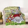 Tom & Jerry Garden Hose Outdoor Decorative Watering CanBlanket Flannel Throw Blanket for Sofa, Bed, Travel, Camping, Office