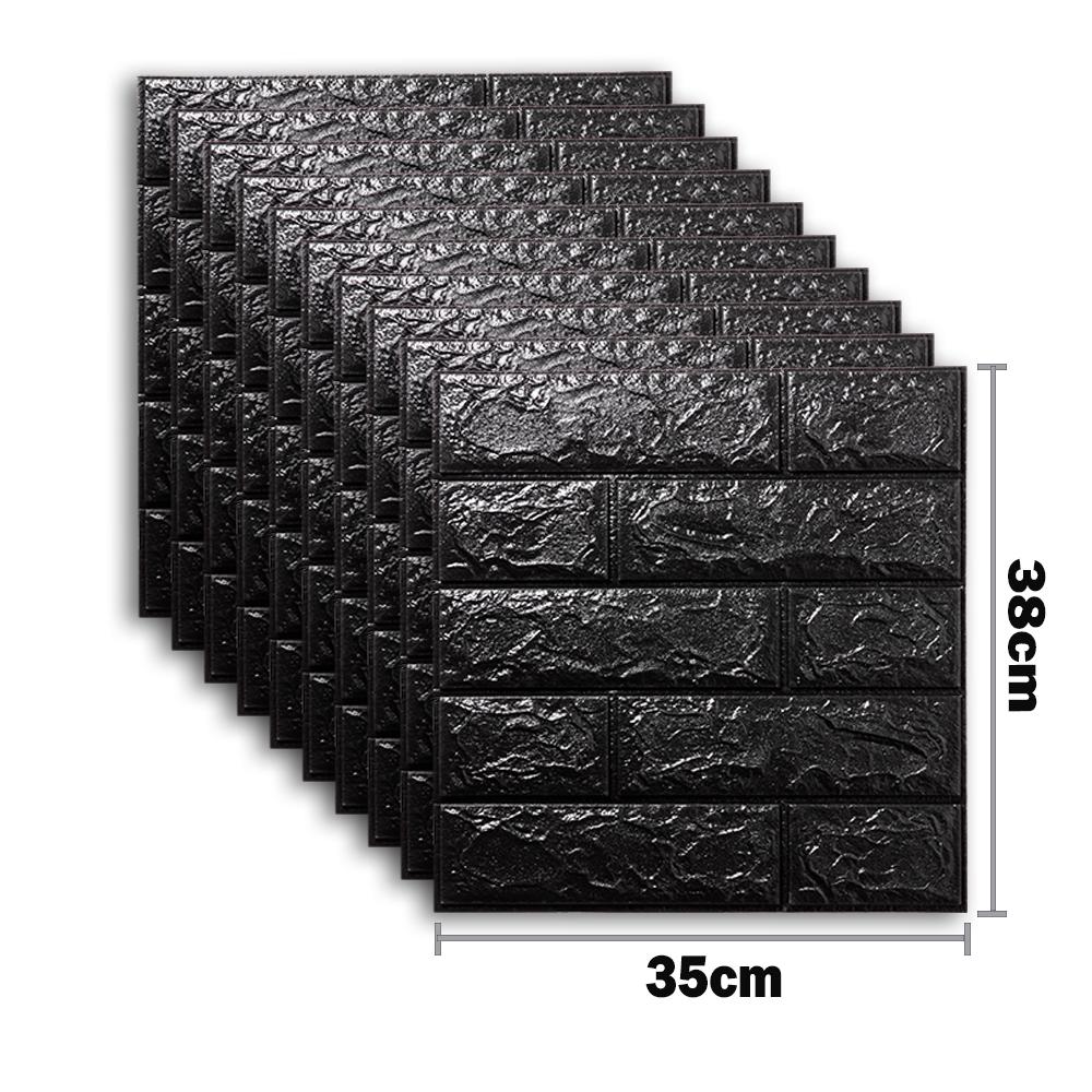 50pcs 3D Foam Wall Sticker Panels Brick Waterproof Adhesive Wallpaper Living Room Bedroom Home House Bathroom Decor