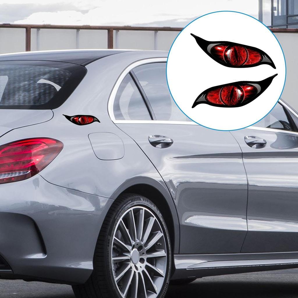Car Eye Sticker, Scary Eyes Reflective Decal Mirror Cover,Scary Eyes Reflective Car Sticker Cover