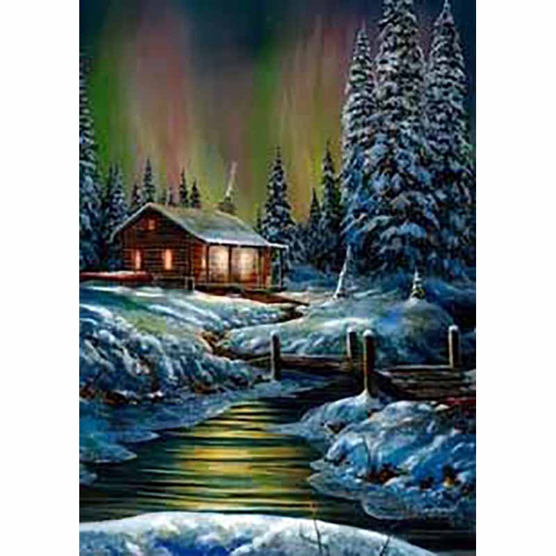 Diy 5D алмазная живопись, полный круглый дрель, набор для вышивки крестом, снег, живописная Алмазная вышивка, пейзаж, смола, настенное искусство, домашний декор