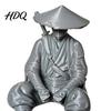 Фигурка Мечника в Древнем Стиле 3D Печать Китайский Отшельник Воин Статуэтка Мечника с Бамбуковой Шляпой Рыцарь Боевых Искусств Мини Настольная