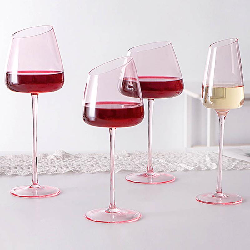 2 Pieces Wine Glass Handmade Red Wine Glass Art Big Belly Tasting Cup Ultra-Thin Crystal Burgundy Bordeaux Goblet Glass Glasses