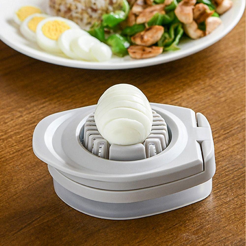 Manual Boiled Egg Cutter with Storage Box Fruit Garnish Chopper 3 in 1 Egg Slicer Kitchen Use