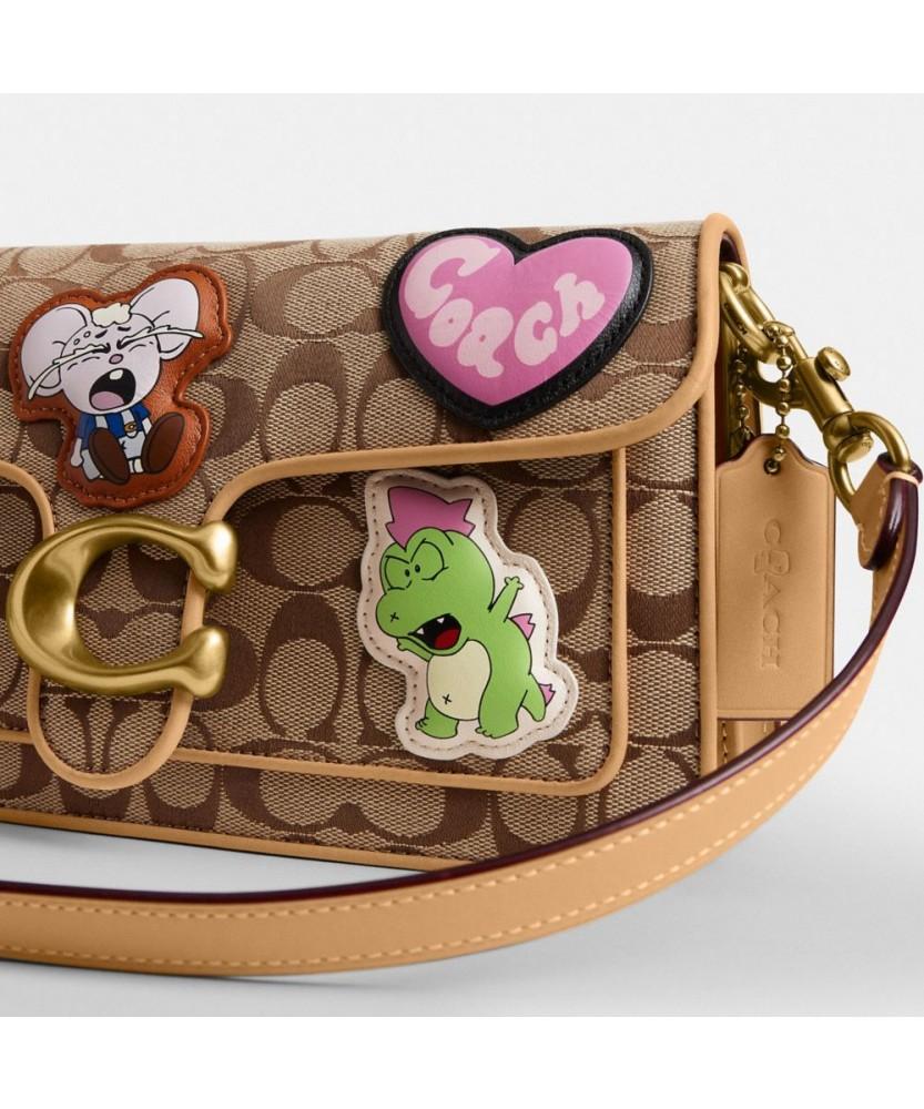 Coach X Brain Dead Soft Tabby Shoulder Bag 26 In Signature Jacquard With Patch Ceo07 B4/Kh