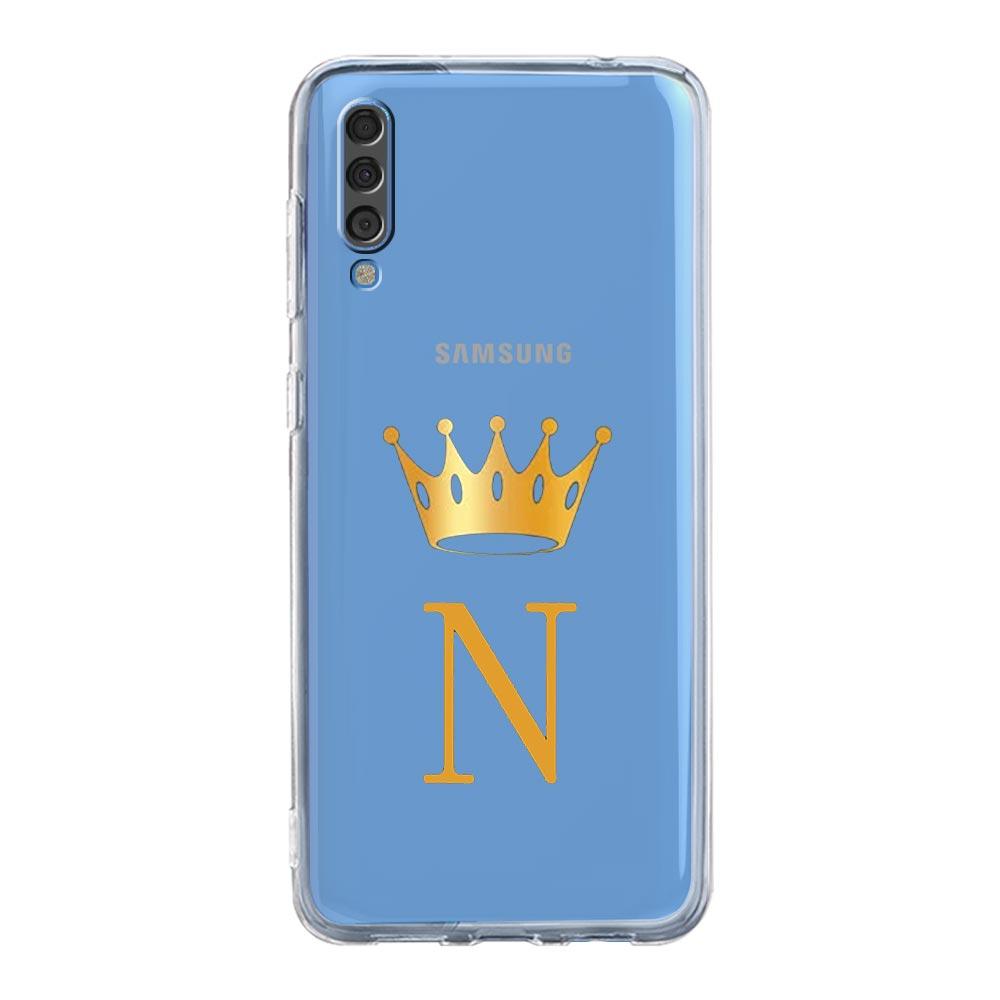 Чехол для Samsung A54 A52 A50 A70 A10 A30 A40 A20S A20E A02S A12 A14 A22 A24 A42 A34 A32 5G A04s, чехол с короной и буквами от A до b Art