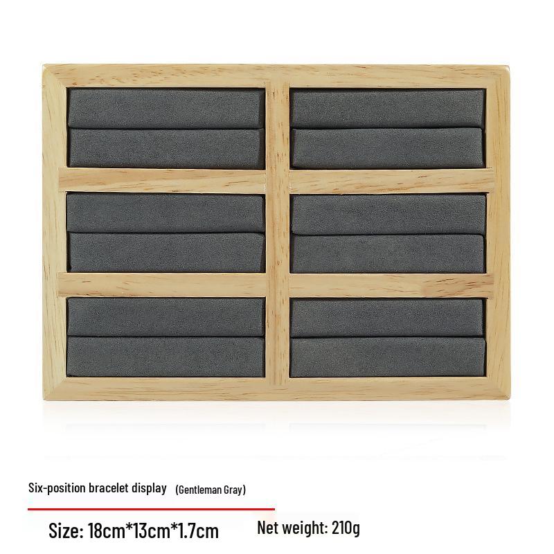 Деревянная подставка для украшений из массива дерева для серег, колец и ожерелий с нефритовым подносом