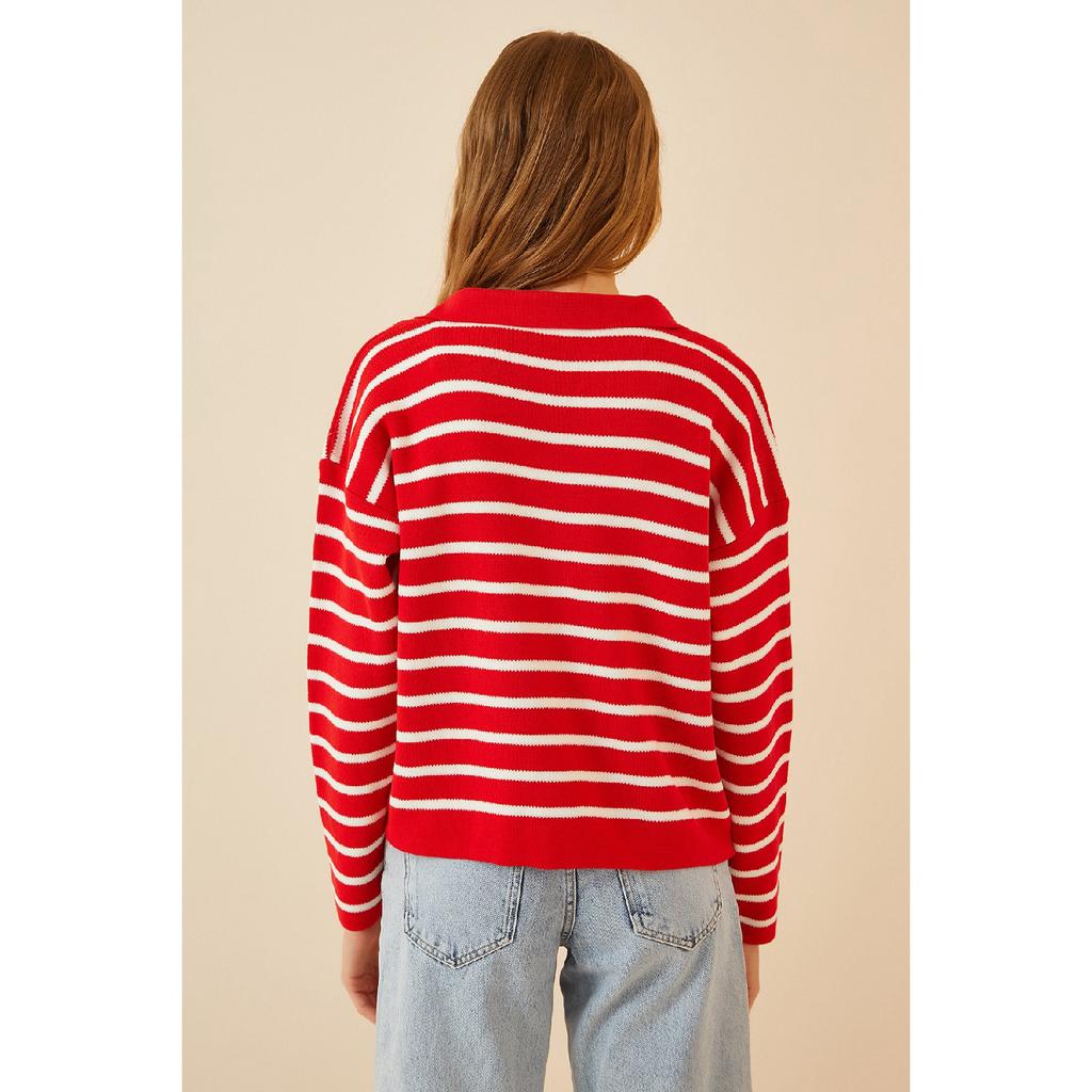 Women's Polo Neck Knitwear Sweater Us00293