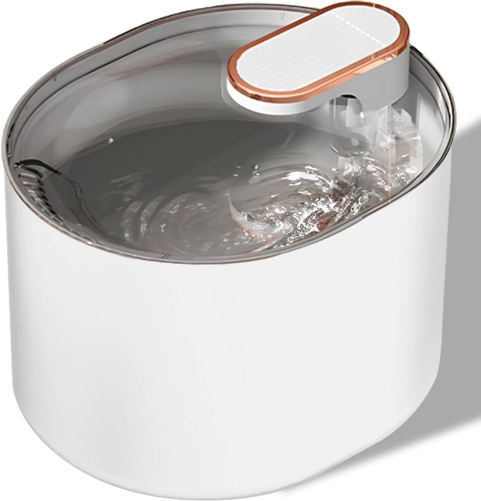 Cat Water Fountain Automatic Pet Water Dispenser with Ultra Quiet Pump Activated Carbon Filters Light for Water Shortage Alert