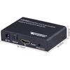 Tendak 1X2 4K HDMI Splitter with HDMI Audio Extractor + Optical and R/L Audio Output Powered Splitter 1 in 2 Out Signal Distributor Support 3D for