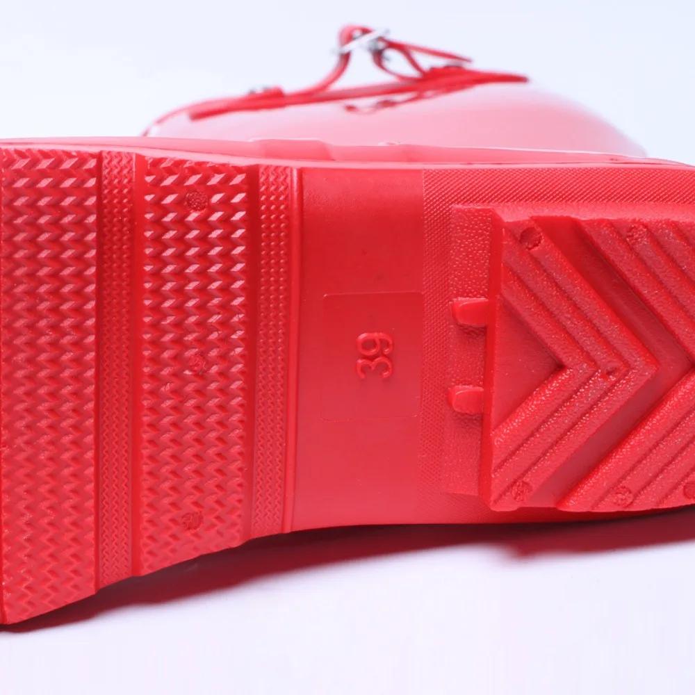 Модные дождевые ботинки женские взрослые высокие дождевые ботинки весна осень нескользящие водонепроницаемые верхние ботинки износостойкая водонепроницаемая обувь