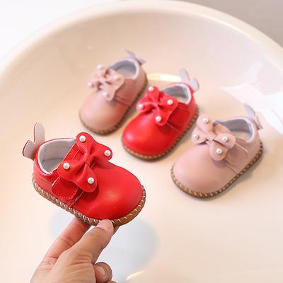 Детская обувь для девочек 0-1-2 лет Милые туфельки принцессы 0-1-2 лет Весна и осень Мягкая подошва Обувь с защитой от падения