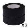 3x2 рулона износостойкая противоскользящая спортивная лента для хоккейной клюшки черная