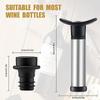 Wine Stopper with Vacuum Wine Pump Wine Preserver Aerator Rubber Black Stoppers Sealing Preserver Drinks Bottle Silicone Caps