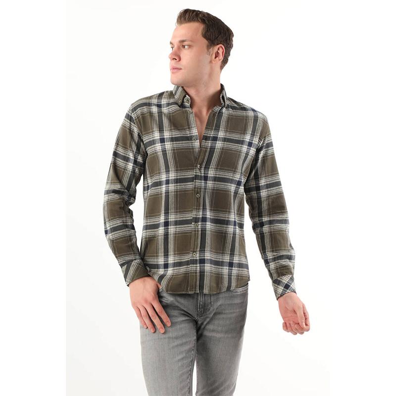 Мужская рубашка дровосека цвета хаки