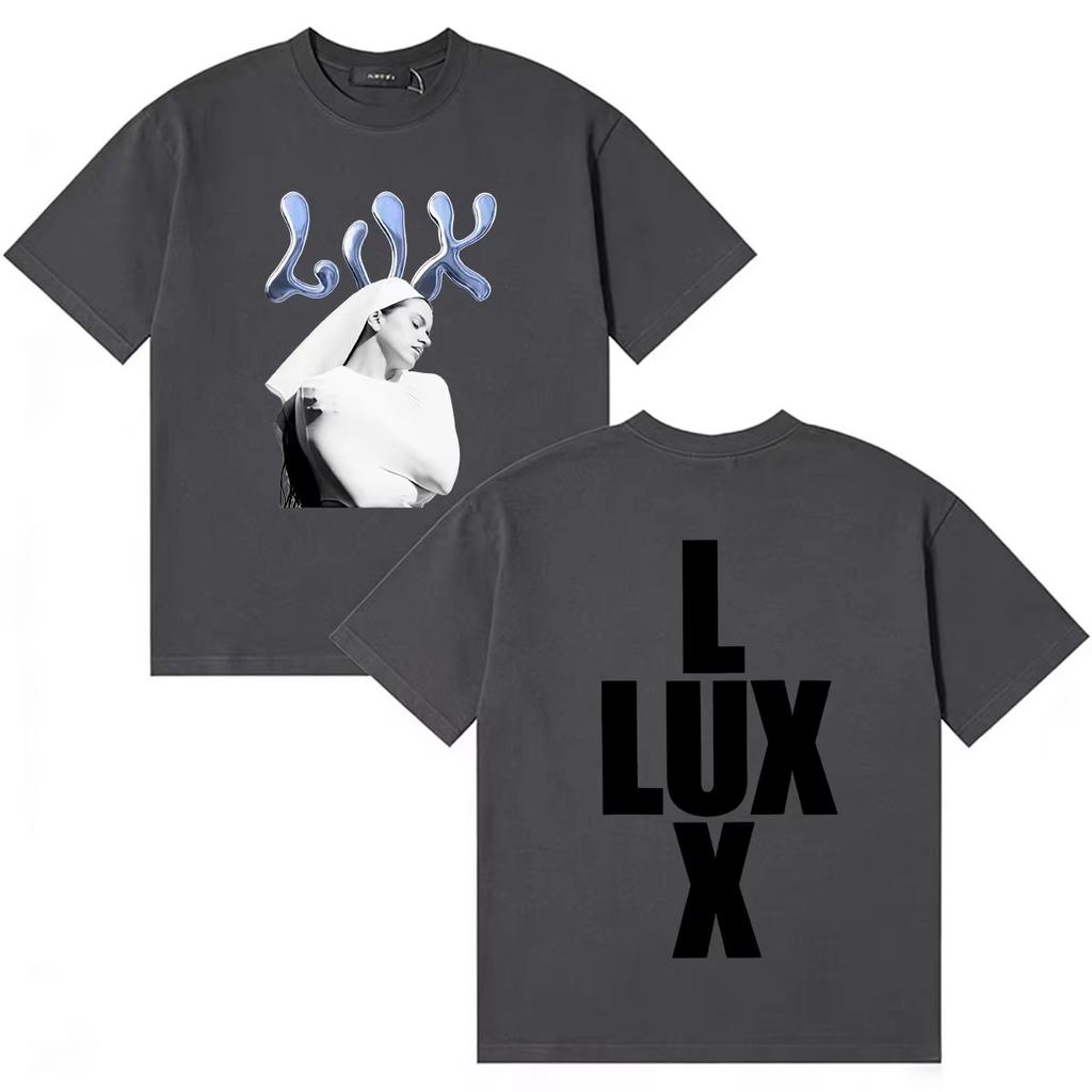 Rosalia Lux Tour 2026 Double Sided Print Graphic T Shirts Men and Women Casual Tops Fans Music Streetwear Hip Hop T-shirt