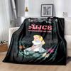 1pc Alice in Wonerlan Printing Blanket - Soft, All-Season Throw for Living Room, Beroom,Personalize Gift with Aorable Cartoon esign