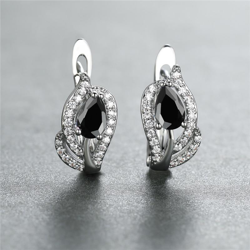 1 пара изысканных сережек-клипс с каплевидной огранкой синего, белого, красного, фиолетового цвета с камнями, серьги-кольца в стиле листа, романтический подарок на День святого Валентина