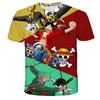 Аниме One Piece Футболка для мальчика Косплей Луффи Мужская Мультяшная Короткий рукав Крутой Топ Мальчик Свободная Мужская Одежда Повседневная Футболка