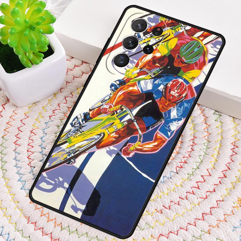 Cycling Heartbeat Bike Phone Case for Samsung Galaxy note 10 pro S26 Ultra S23 S24 FE S25 S21 S22 PLUS shockproof Cove