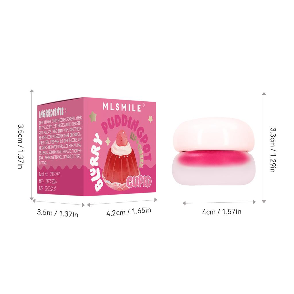 Jelly Lip Clay Blush Cream Matte Velvet Lip Glaze Lips & Cheeks Multi-use Lipstick Long Lasting Easy Color Blush Balm