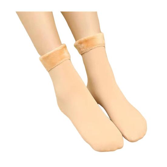 Женские непрозрачные флисовые носки-гольфы Зимние толстые бархатные теплые носки Мягкие плюшевые носки для лыжных ботинок Домашние тапочки для снега и холодной погоды