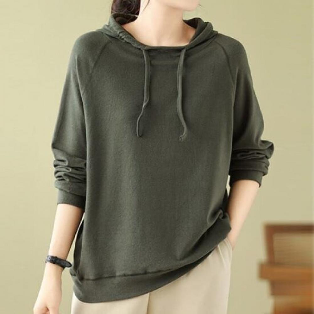 Navava Men Simple Daily Solid Long Sleeve Hoodie T shirT nT2899