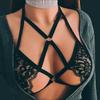 Женское черное сексуальное эротическое белье с ремешками, модное нижнее белье, бюстгальтер