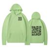 Cross-border hoodies, new printed styles, QR code scans, loose men's and women's hoodies