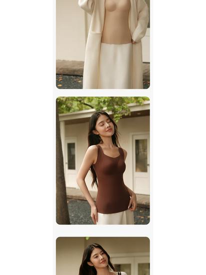 Seamless Fleece Shaping Vest: Flannel Warmth, Abdomen Control, Bra-Free Support for Women