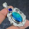 Голубой триплет опал драгоценный камень ручной работы 925 стерлинговое серебро кулон 2.56" a7I12