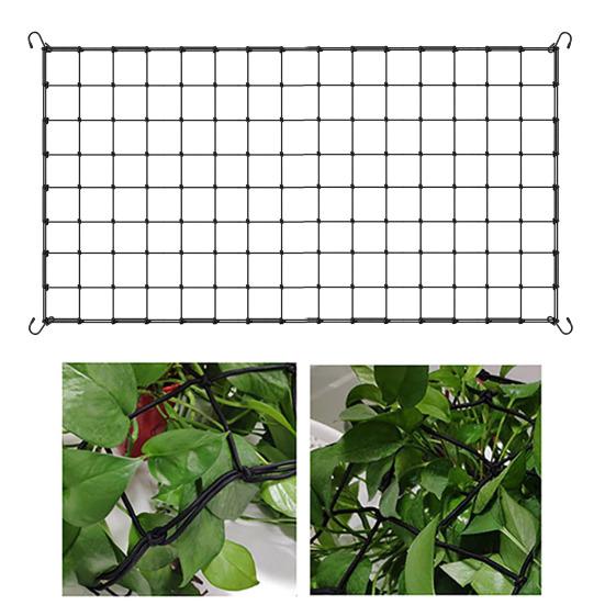 Сетка-трельяж для гроутента с 4 крючками, эластичная нейлоновая сетка, сверхпрочная поддержка, сетка для выращивания методом SCROG, садовая сетка