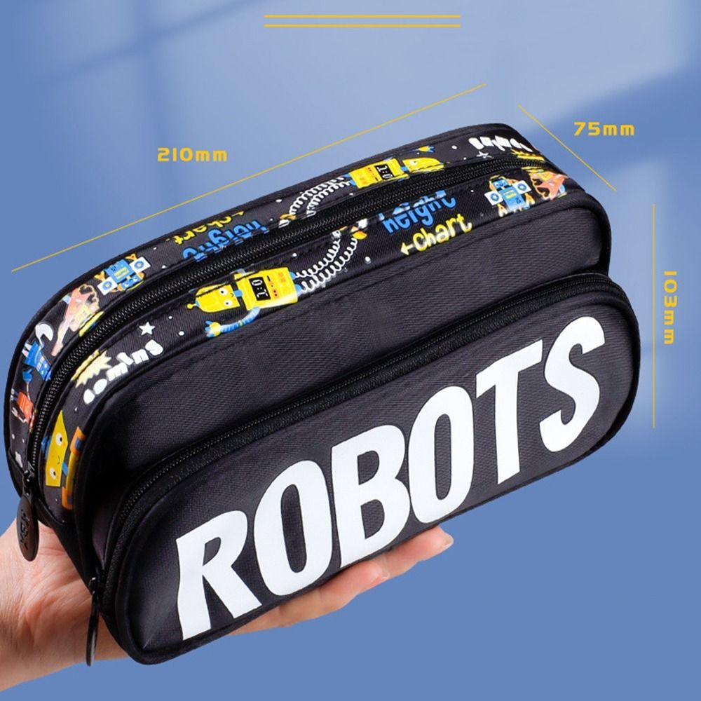 Многофункциональный пенал для хранения ручек большой емкости для студентов, двухслойная сумка для ручек, пенал