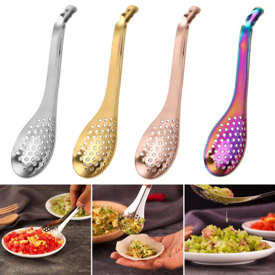 Ложка с прорезями, пищевой сорт, гладкая полированная термостойкость, фильтр без дематации, икра яичного желтка