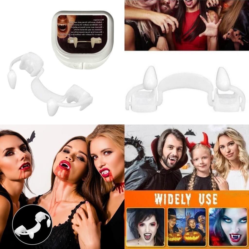 Хэллоуин Вампирские Клыки Зубы Реалистичные И Многоразовые С Коробкой Для Хранения