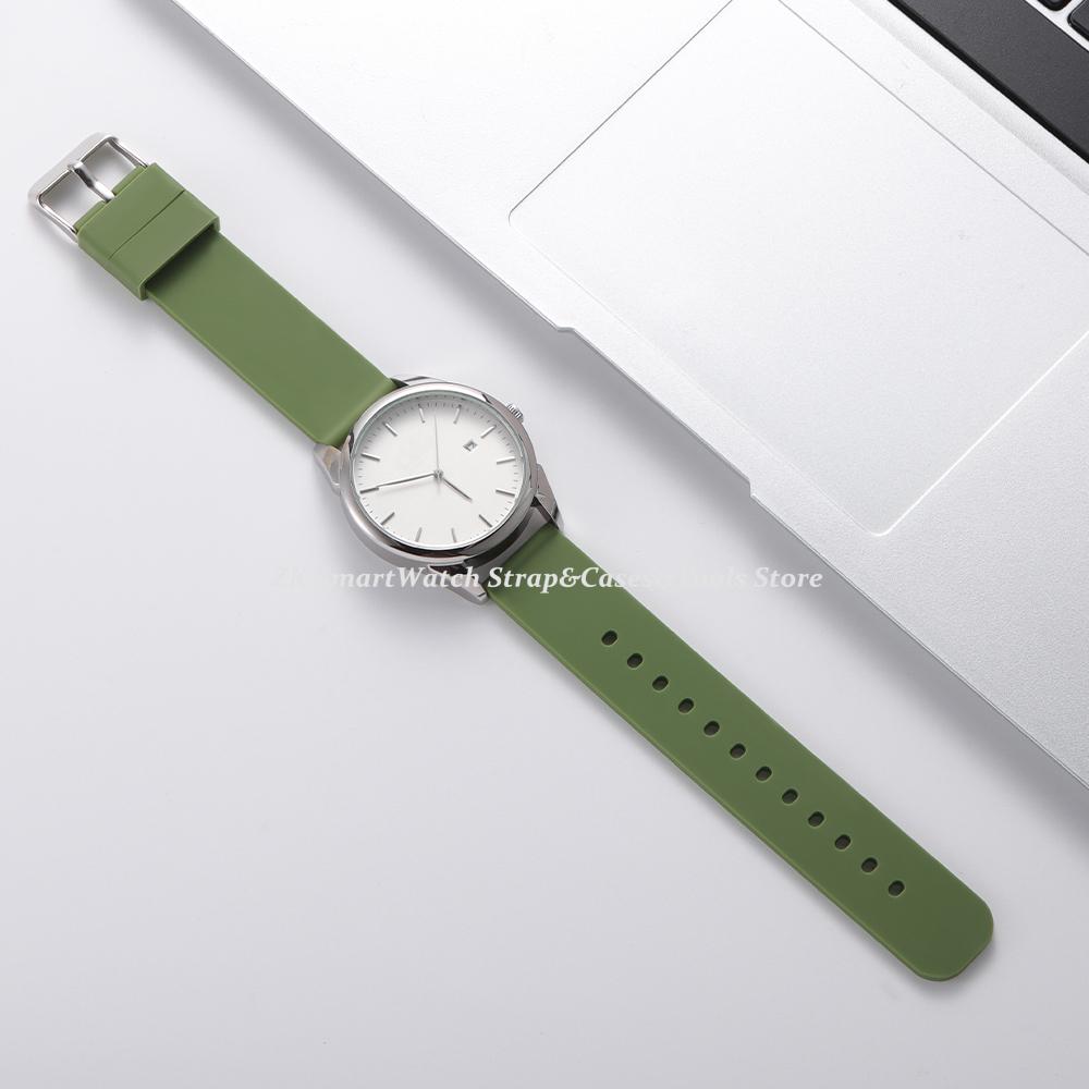 Быстросъемный силиконовый ремешок для часов 20 мм 22 мм Мягкий водонепроницаемый браслет для часов Huawei Gt3/GT5 Ремешок для смарт-часов
