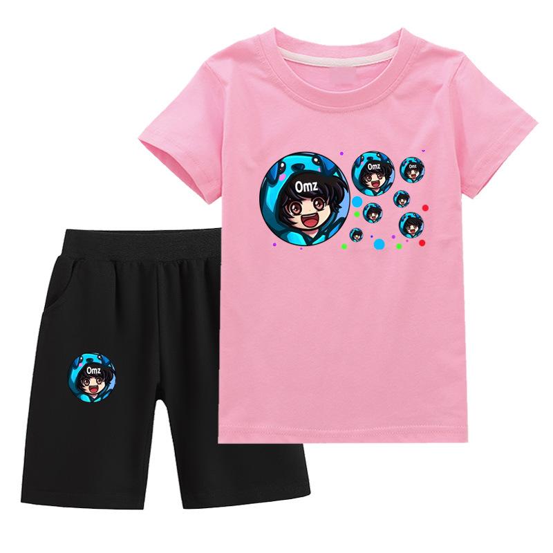 Girls Boy Outfits Leisure Set Kids Clothes Children Short Sleeve T-shirt Shorts 2pcs Sport Suit