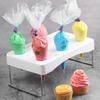 Stainless Steel Piping Bag Holder PP Baking Tool Practical Piping Bag Shelf  Kitchen Storage
